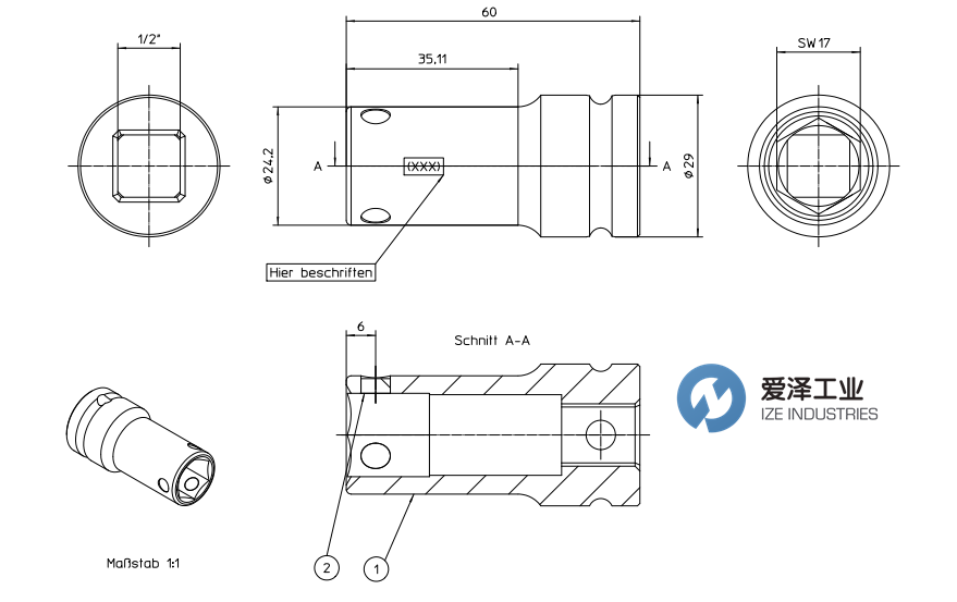 EKATEC套筒M12SW17L60 愛(ài)澤工業(yè) izeindustries.png