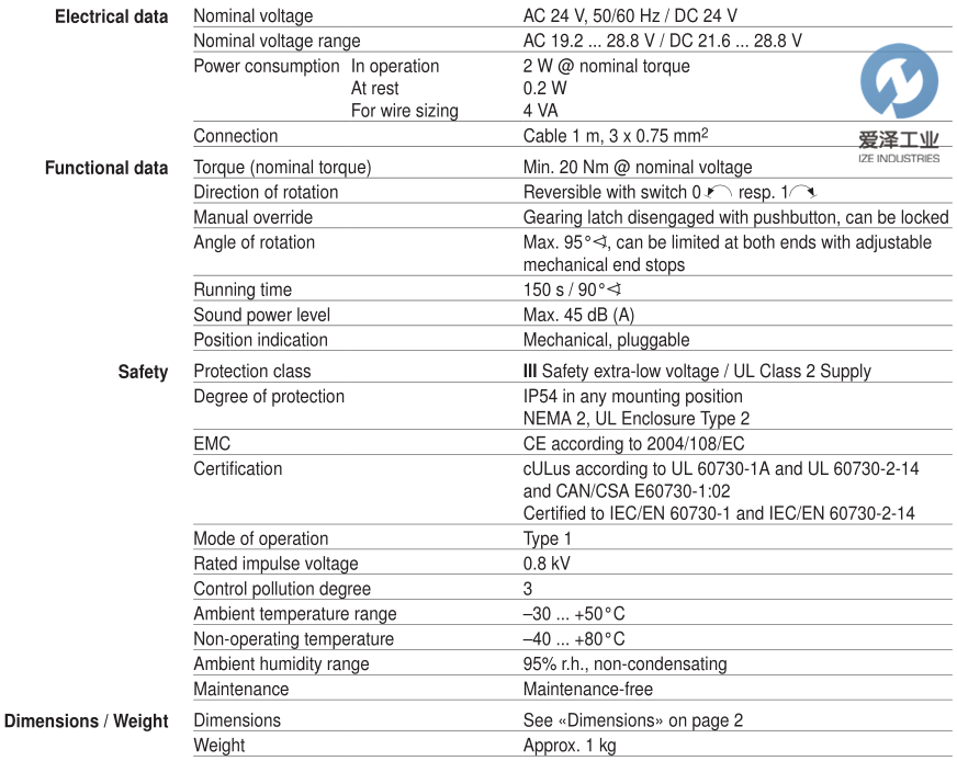BELIMO風閥執(zhí)行器SM24A 愛澤工業(yè)izeindustries (1).png
